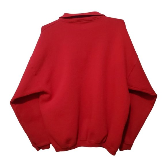 Vintage "Go Take A Hike" Alaska Sweatshirt Sz XL 1/4 Zip Red PM Sports Tourist - Picture 5 of 7
